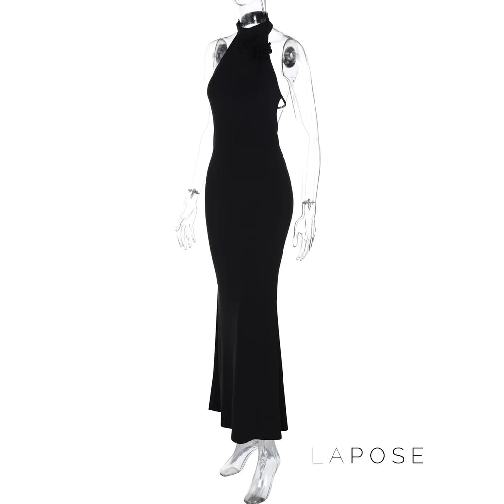 Iliana Halter Backless Maxi Dress