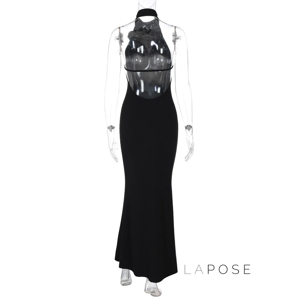 Iliana Halter Backless Maxi Dress