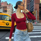 Itzayana Long Sleeve U-Neck Top