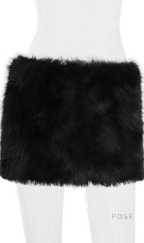 Jasmin Plush Leopard Mini Skirt