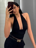 Jayana Deep Neck Halter Top