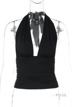 Jayana Deep Neck Halter Top