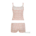 Jaycie Cherry Print Lounge Set