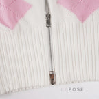 Jenesis Plaid Knit Cardigan