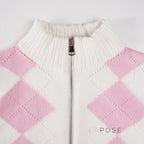 Jenesis Plaid Knit Cardigan