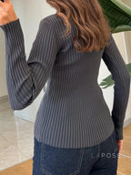 Jessalynn Knit Polo Top
