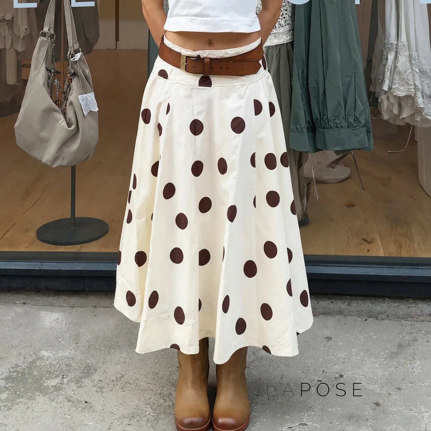Jett Polka Dot Midi Skirt