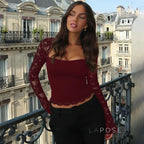 Joselynn Lace Long Sleeve Top