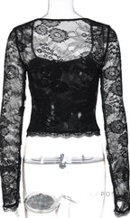 Joselynn Lace Long Sleeve Top