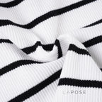 Joyanna Striped Cropped Knit Cardigan