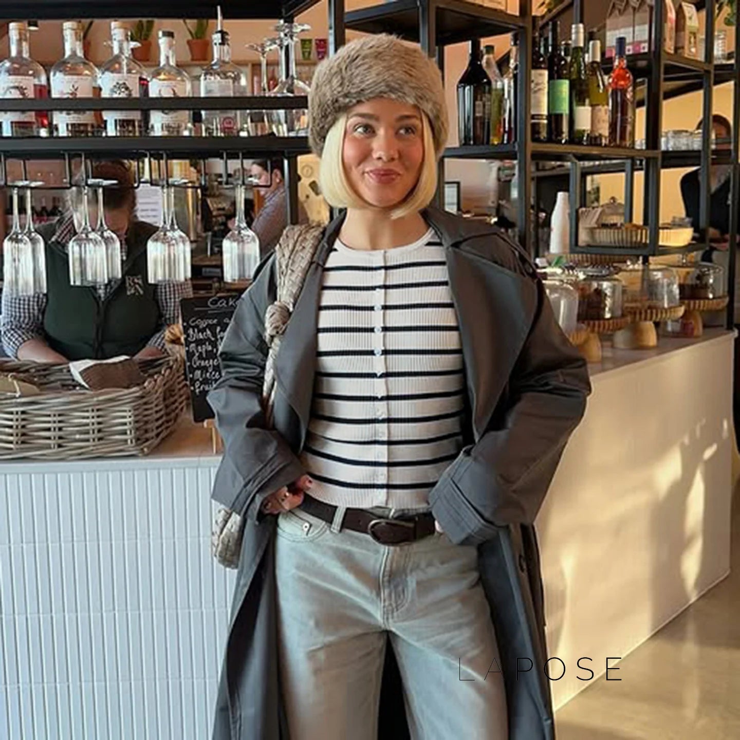 Joyanna Striped Cropped Knit Cardigan