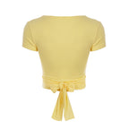 Kadyn Ruched V-Neck Crop Top