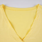 Kadyn Ruched V-Neck Crop Top
