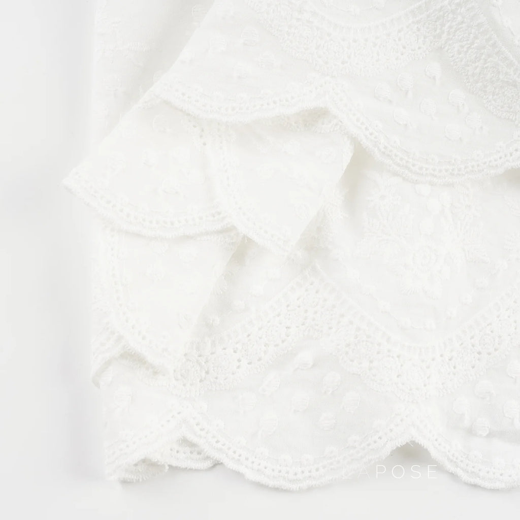 Kalee Low-Rise Lace Mini Skirt