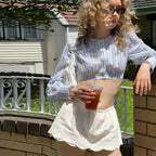 Kalee Low-Rise Lace Mini Skirt