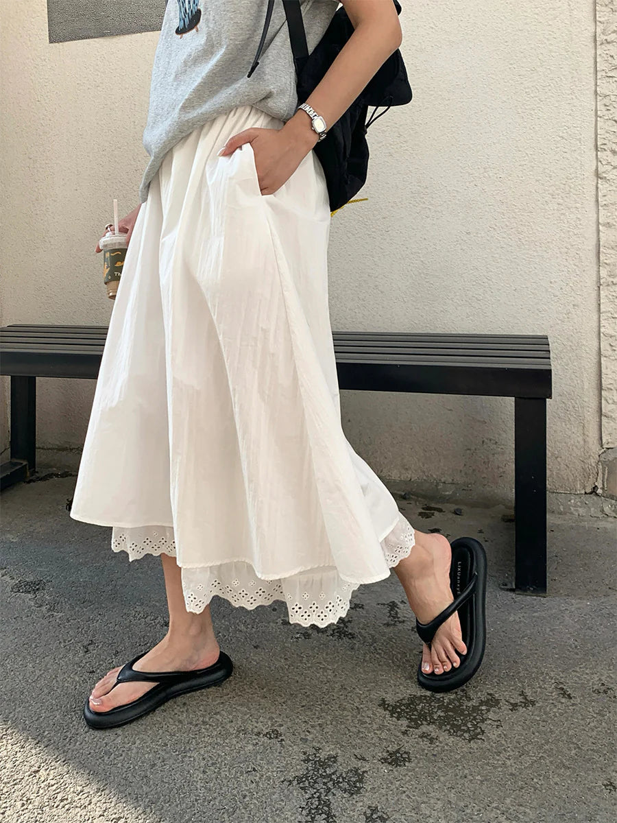 Kalie Elastic Waist Maxi Skirt