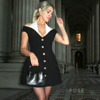 Kalilah Halter Contrast Mini Dress