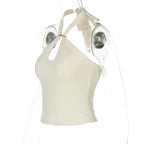 Kalynn Halter Buckle Crop Top