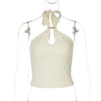 Kalynn Halter Buckle Crop Top