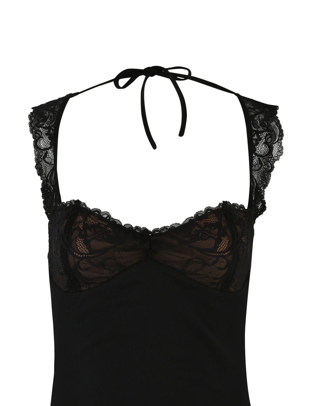 Kamiyah Lace Open Back Mini Dress