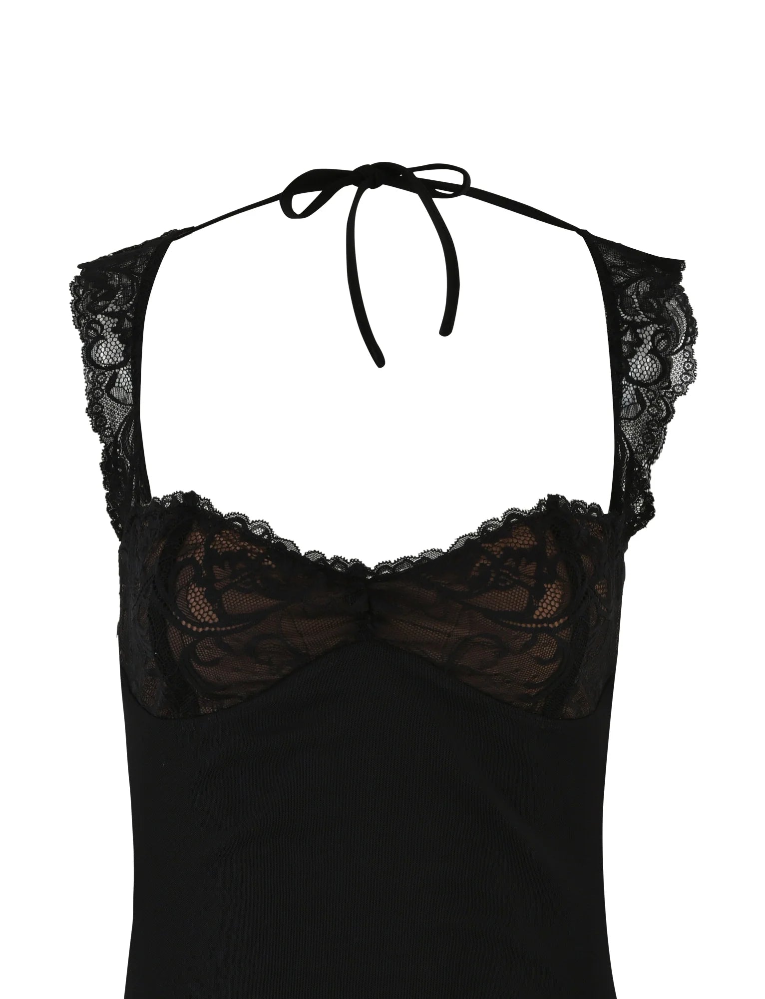 Kamiyah Lace Open Back Mini Dress