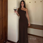 Kamoni One-Shoulder Ruched Maxi Dress