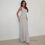 Kamoni One-Shoulder Ruched Maxi Dress