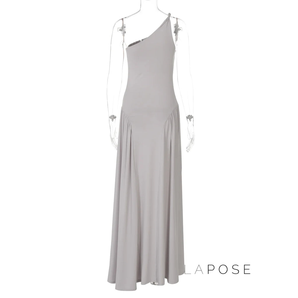 Kamoni One-Shoulder Ruched Maxi Dress