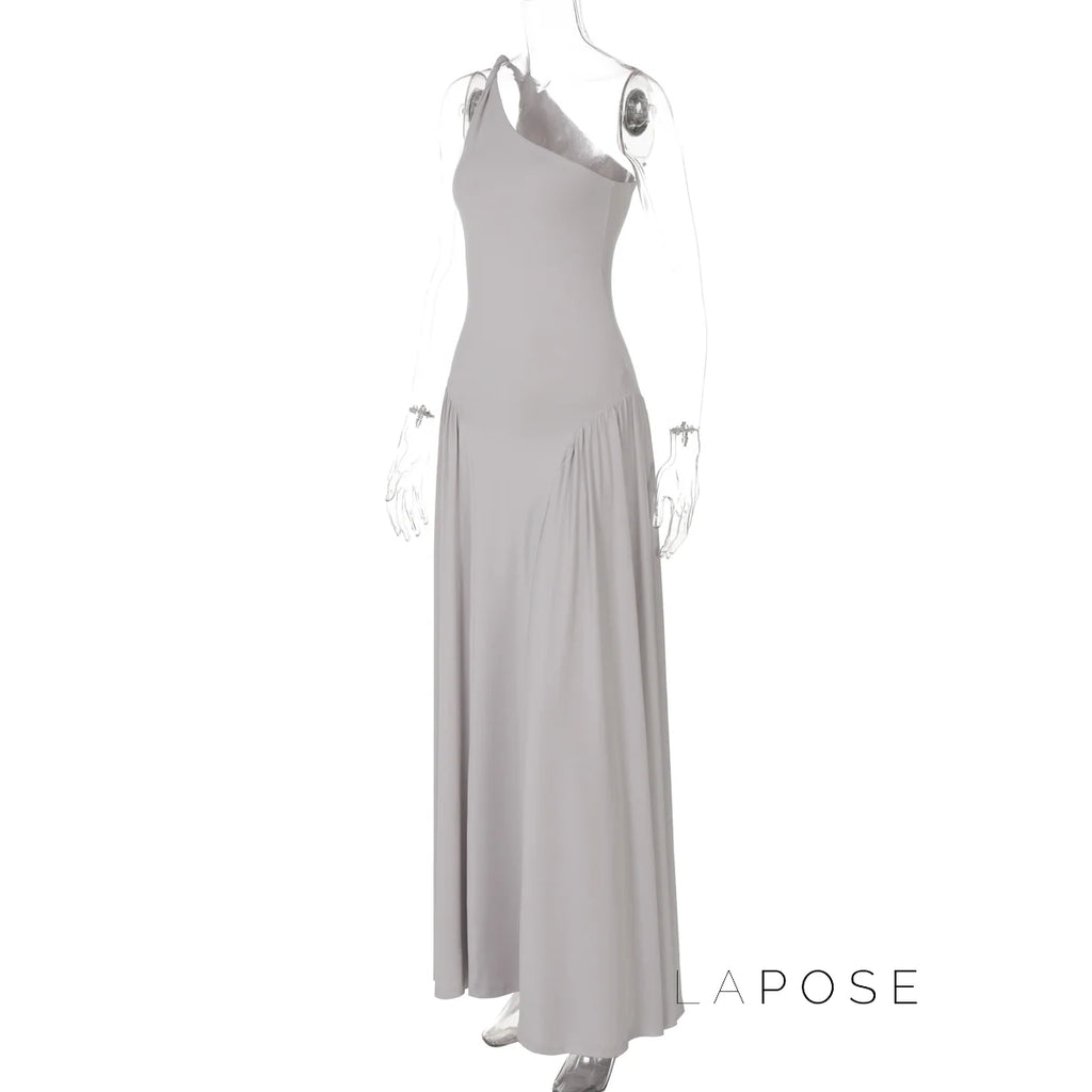 Kamoni One-Shoulder Ruched Maxi Dress