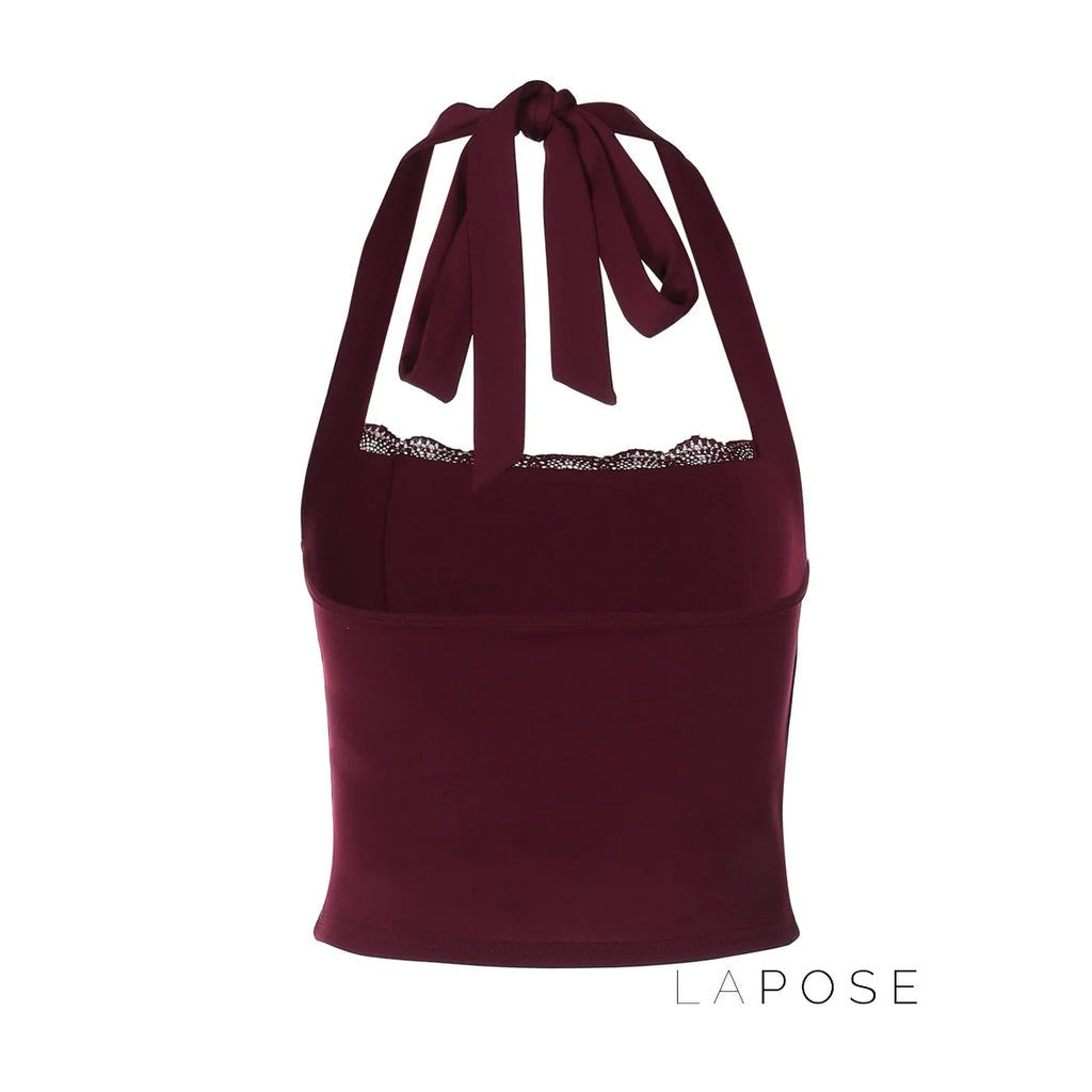 Karolina Lace-Up Halter Top