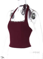 Karolina Lace-Up Halter Top