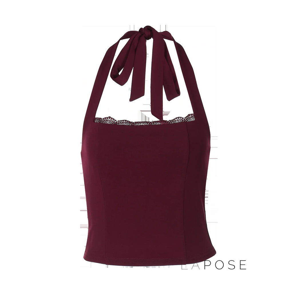 Karolina Lace-Up Halter Top