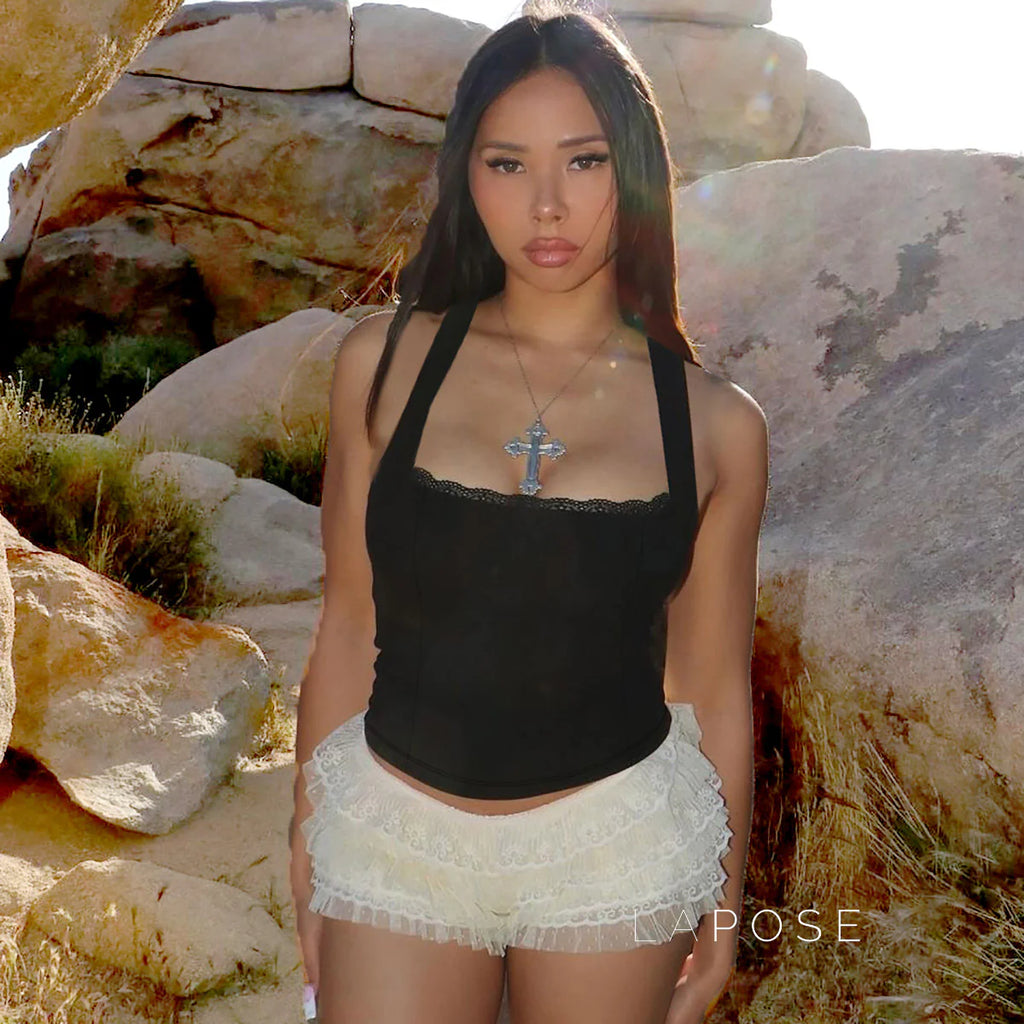 Karolina Lace-Up Halter Top