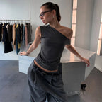 Kathryn One-Shoulder Tee