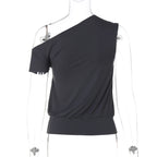 Kathryn One-Shoulder Tee