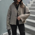 Katy Brushed Double-Breasted Coat