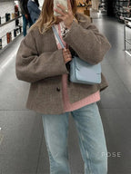 Katy Brushed Double-Breasted Coat