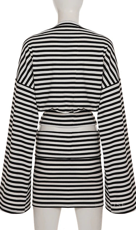 Kayden Striped Skirt Set