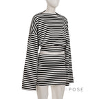 Kayden Striped Skirt Set