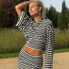 Kayden Striped Skirt Set
