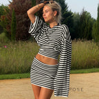 Kayden Striped Skirt Set