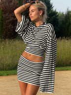 Kayden Striped Skirt Set