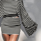 Kayden Striped Skirt Set