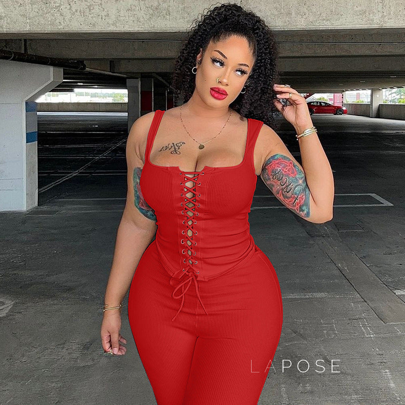 Kaylin Ribbed Shorts Set