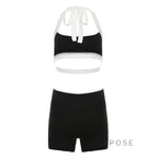 Kenda Contrast Halter Short Set