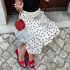 Kenzley Ruffled Patchwork Asymmetric Skirt