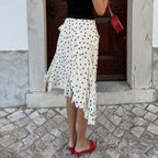 Kenzley Ruffled Patchwork Asymmetric Skirt