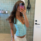 Kenzlie Lace Trim Crop Top