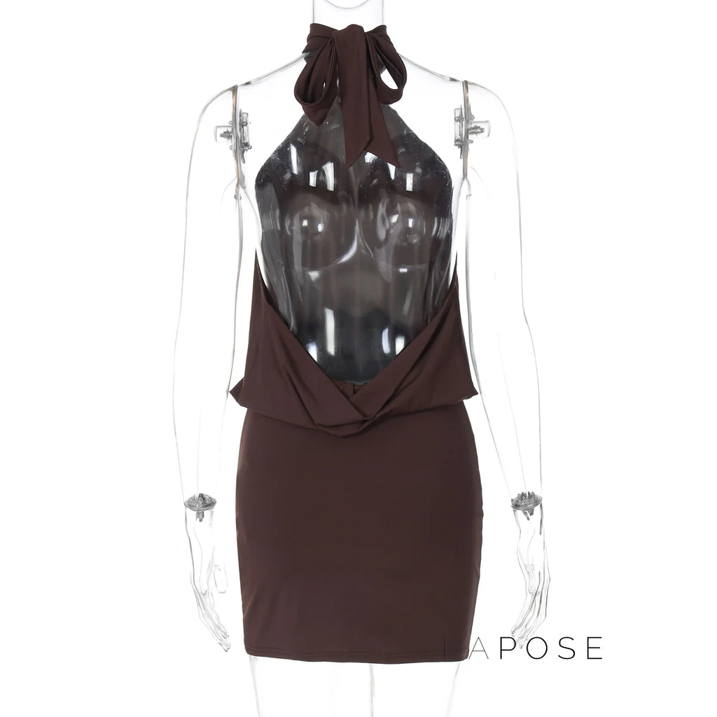 Keya Backless Halter Dress