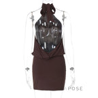 Keya Backless Halter Dress